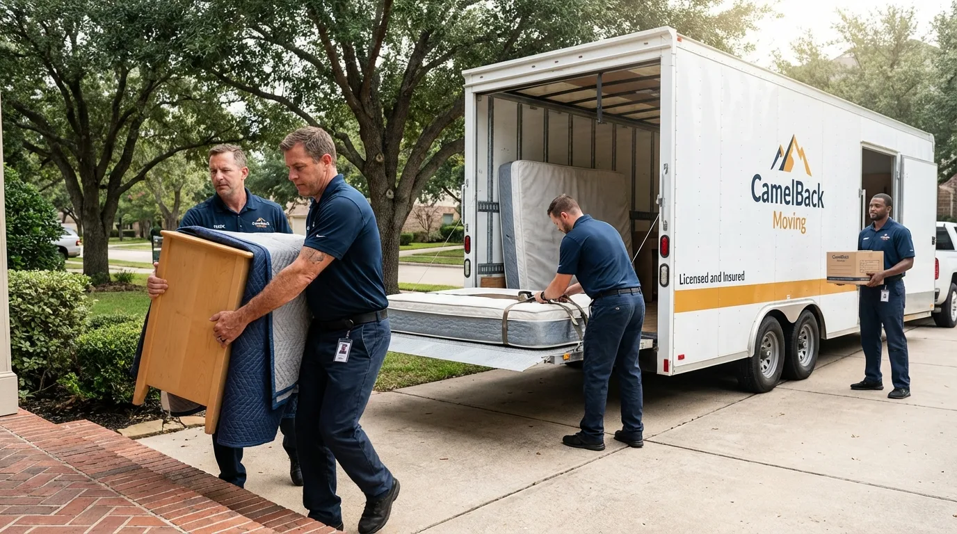 Crew loading residential truck for cross-state move from Hohenwald, TN